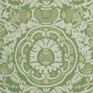 Earl Damask Green T10838 by Thibaut Wallpaper