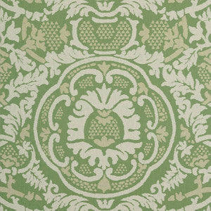 Earl Damask Green T10838 by Thibaut Wallpaper