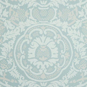 Earl Damask Robin's Egg T10839 By Thibaut Wallpaper