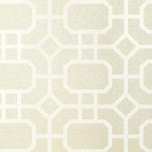 Portier Flock White on Pearl T11000 by Thibaut Wallpaper