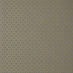 Farris Metallic Gold on Charcoal T11026 by Thibaut Wallpaper