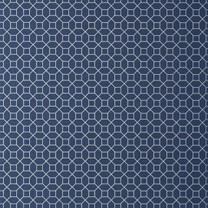 Farris Silver on Navy T11027 by Thibaut Wallpaper