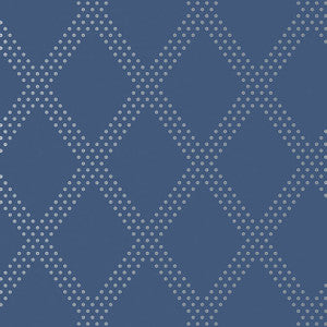 Brad Silver on Navy T11040 by Thibaut Wallpaper