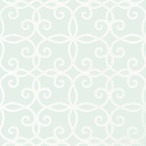 Kendall Aqua T11062 by Thibaut Wallpaper