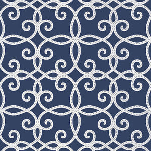 Kendall Navy T11070 by Thibaut Wallpaper