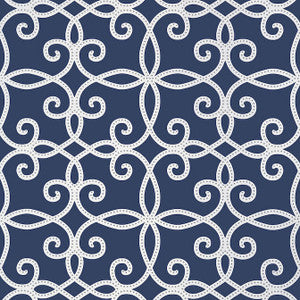 Kendall Navy T11070 by Thibaut Wallpaper