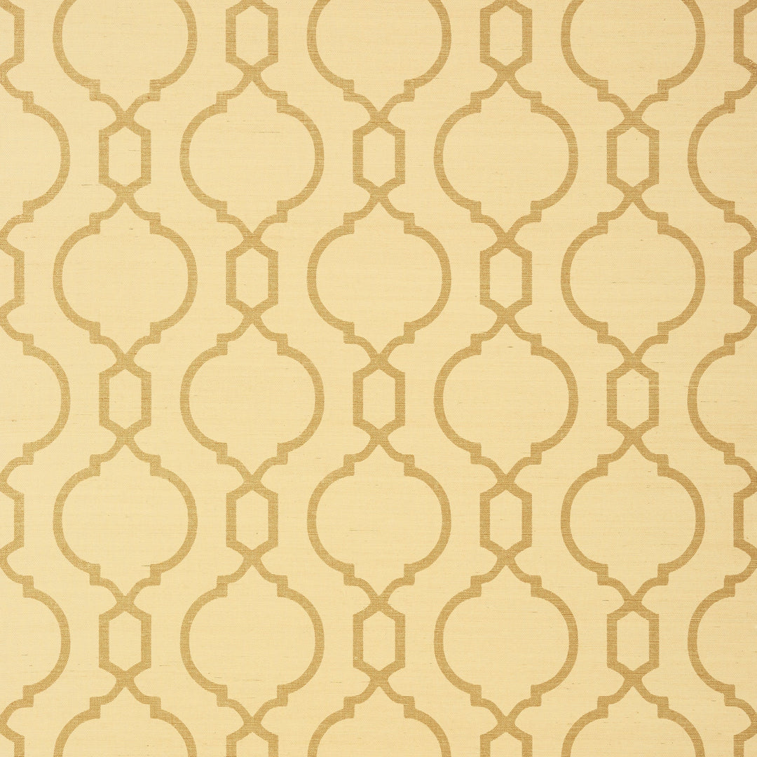 CORTNEY - Metallic Gold on Beige by Thibaut Wallpaper
