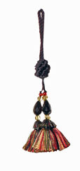 T1112 CUSH.TASSEL MIDNIGHT SUNSET CUSH.TASL by RM CoCo Fabric