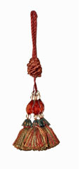 T1112 CUSH.TASSEL SANTA FE BRICK CUSH.TASL by RM CoCo Fabric