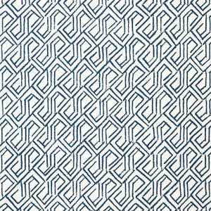 Tortona Navy and White T12843 by Thibaut Wallpaper