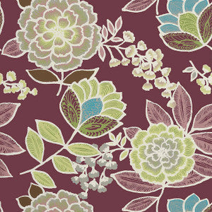 Sulu Plum T13012 By Thibaut Wallpaper