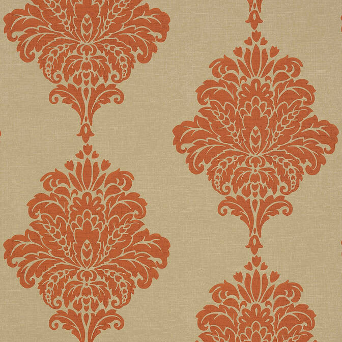 Arturo Damask Orange T13013 by Thibaut Wallpaper Thibaut Wallpaper Arturo Damask Orange T13013Wallpaper Monterey Wallpaper U.S.A. </p><p>Repeat: V: 18 27 - Fabric Carolina -