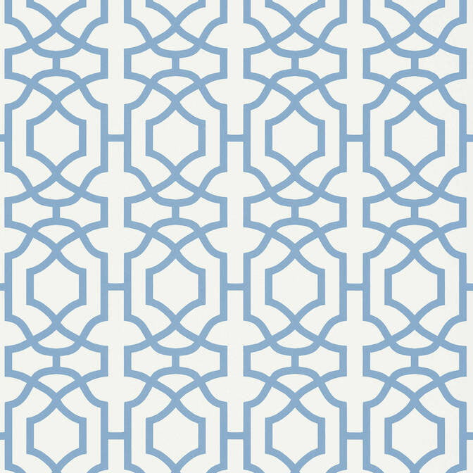 Alston Trellis Blue and White T13029 by Thibaut Wallpaper Thibaut Wallpaper Alston Trellis Blue and White T13029Wallpaper Monterey Wallpaper U.S.A. </p><p>Repeat: V: 8.5 27 - Fabric Carolina -