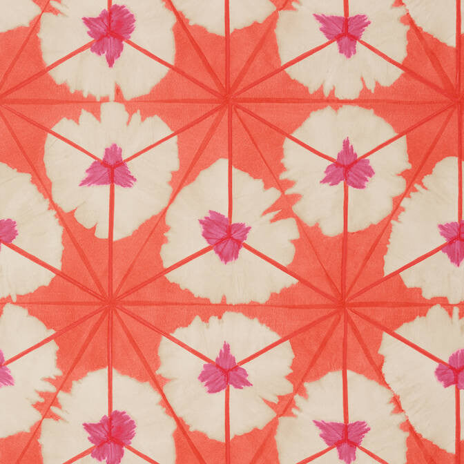 Sunburst Pink and Coral T13089 by Thibaut Wallpaper Thibaut Wallpaper Sunburst Pink and Coral T13089Wallpaper Summer House Wallpaper U.S.A. </p><p>Repeat: V: 23.5 27 - Fabric Carolina -