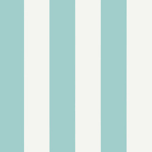 Summer Stripe Turquoise T13138 by Thibaut Wallpaper