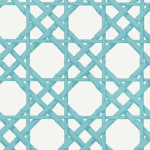 Cyrus Cane Turquoise T13143 by Thibaut Wallpaper