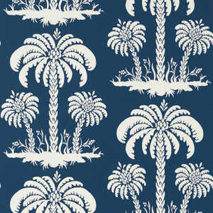 Palm Island Navy T13149 by Thibaut Wallpaper