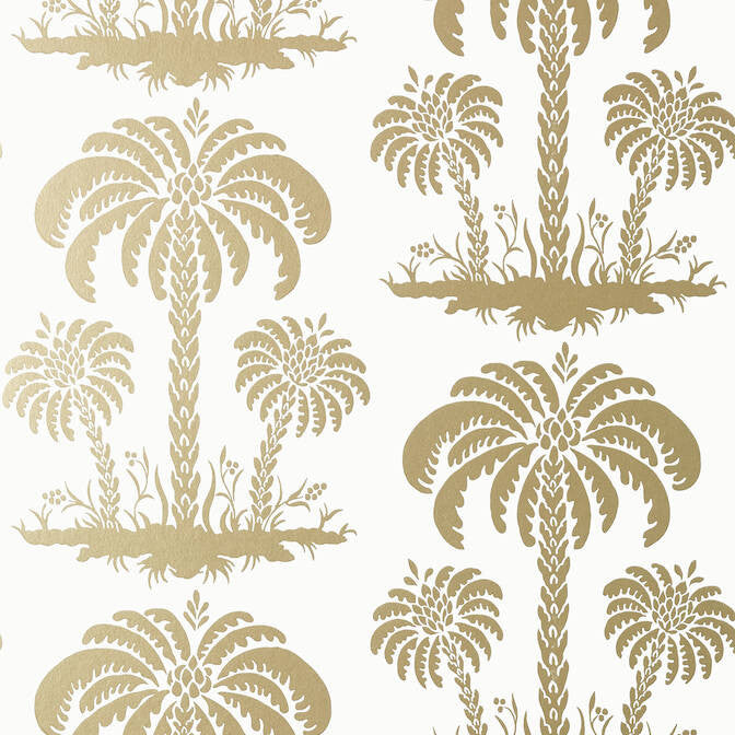 Palm Island Metallic Gold T13165 by Thibaut Wallpaper Thibaut Wallpaper Palm Island Metallic Gold T13165Wallpaper Summer House Non Woven Wallpaper UNITED KINGDOM </p><p>Repeat: V: 18 27 - Fabric Carolina -