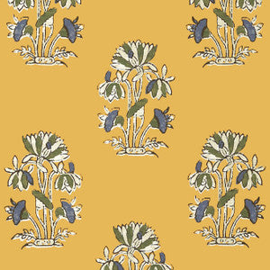 Lily Flower Harvest Gold T13202 by Thibaut Wallpaper