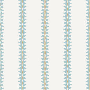 Reno Stripe Spa Blue T13241 by Thibaut Wallpaper
