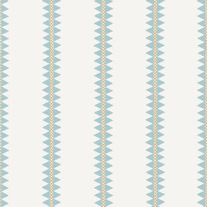Reno Stripe Spa Blue T13241 by Thibaut Wallpaper