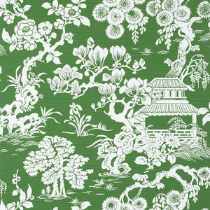 Japanese Garden Emerald T13304 by Thibaut Wallpaper