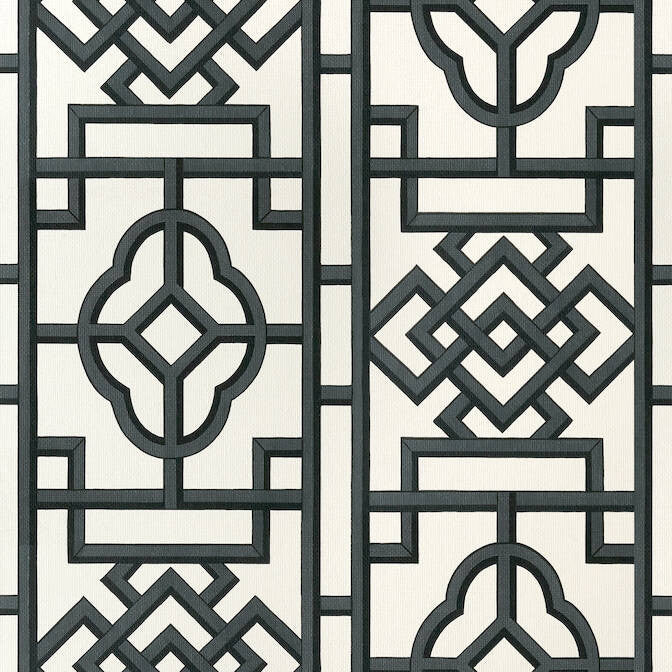 Gateway Black T13315 by Thibaut Wallpaper Thibaut Wallpaper Gateway Black T13315Wallpaper Pavilion Non-Woven Vinyl Wallpaper UNITED STATES </p><p>Repeat: V: 27 27 - Fabric Carolina -