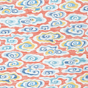 Clear Clouds Coral T13320 by Thibaut Wallpaper