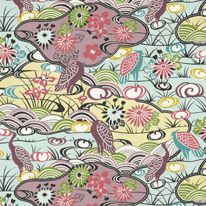 Heron Stream Multi T13334 by Thibaut Wallpaper