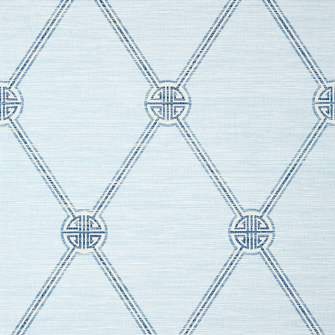 Turnberry Trellis Spa Blue T13350 by Thibaut Wallpaper Thibaut Wallpaper Turnberry Trellis Spa Blue T13350Wallpaper Pavilion Non-Woven Vinyl Wallpaper UNITED STATES </p><p>Repeat: V: 21 27 - Fabric Carolina -
