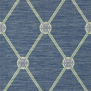 Turnberry Trellis Navy T13354 by Thibaut Wallpaper