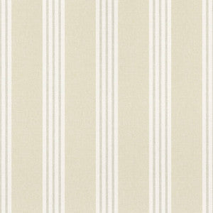 Canvas Stripe Beige T13356 by Thibaut Wallpaper
