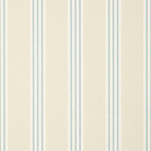 Canvas Stripe Spa Blue and Beige T13360 by Thibaut Wallpaper