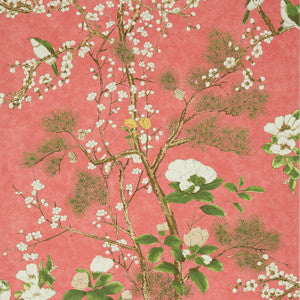 Katsura Coral T13624 by Thibaut Wallpaper