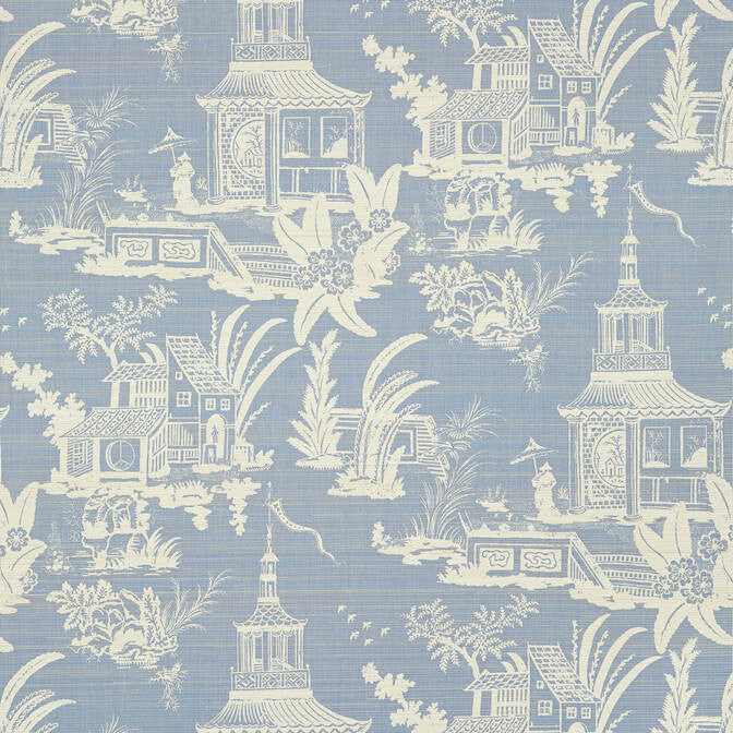 Empress Court Blue T13649 by Thibaut Wallpaper Thibaut Wallpaper Empress Court Blue T13649Wallpaper Grand Palace Abaca CHINA </p><p>Repeat: V: 31 36 - Fabric Carolina -