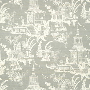 Empress Court Grey T13652 by Thibaut Wallpaper