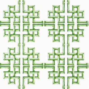 Boca Bamboo Green T13900 by Thibaut Wallpaper