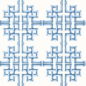 Boca Bamboo Blue T13901 by Thibaut Wallpaper