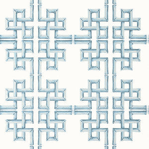 Boca Bamboo Spa Blue T13902 by Thibaut Wallpaper