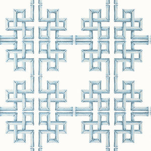 Boca Bamboo Spa Blue T13902 by Thibaut Wallpaper