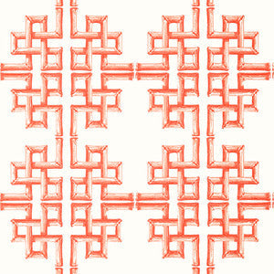 Boca Bamboo Coral T13904 by Thibaut Wallpaper