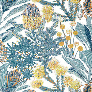 Protea Blue T13922 by Thibaut Wallpaper