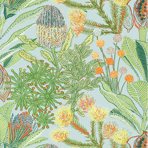 Protea Light Blue T13925 by Thibaut Wallpaper