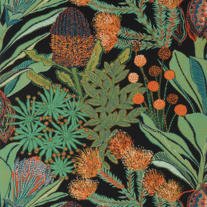 Protea Black T13926 by Thibaut Wallpaper