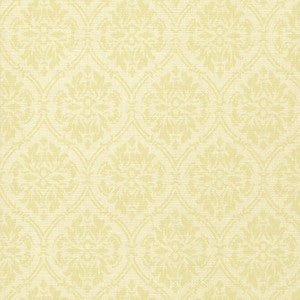 Bankun Damask Celery on Cream T14118 by Thibaut Wallpaper