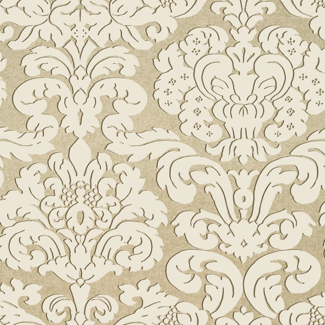 TRELAWNY DAMASK - Beige by Thibaut Wallpaper