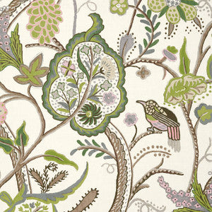 Windsor Brown and Green T14306 by Thibaut Wallpaper