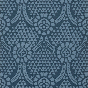 Chamomile Navy T14315 By Thibaut Wallpaper