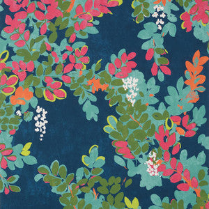 Central Park Navy and Pink T14331 by Thibaut Wallpaper