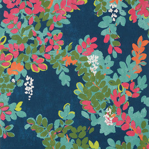 Central Park Navy and Pink T14331 by Thibaut Wallpaper